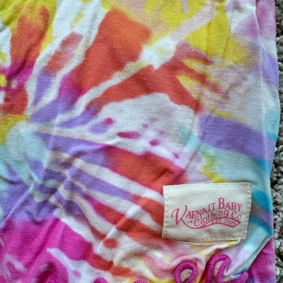 Girls buttery Soft Bamboo Pajamas Tie Dye Short Summer pajamas ruffle size XL - Picture 4 of 14